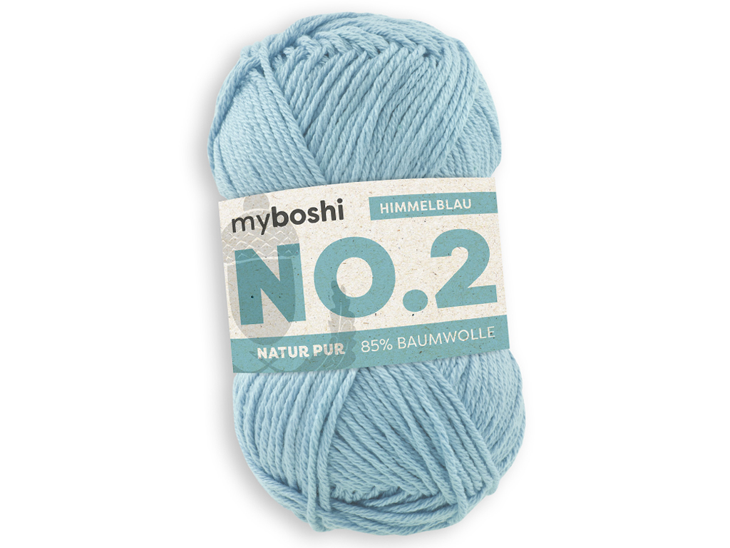 Dzija Myboshi No.2 85% kokvilna/15% kapoks 50g/100m sky blue