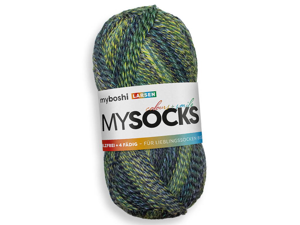 Yarn Myboshi Mysocks 75% wool/25% polyamide 100g/420m Larsen