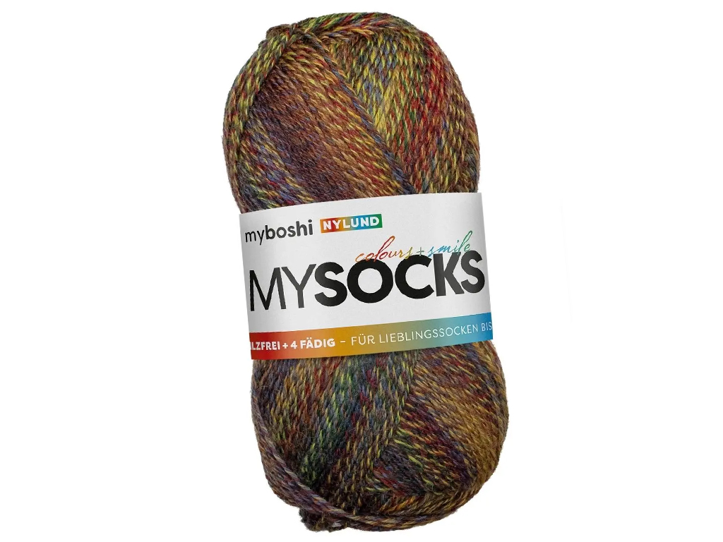 Yarn Myboshi Mysocks 75% wool/25% polyamide 100g/420m Nylund