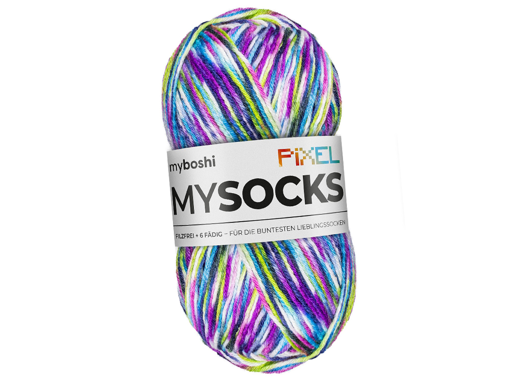 Yarn Myboshi Mysocks Pixel 75% wool/25% polyamide 150g/390m dotty