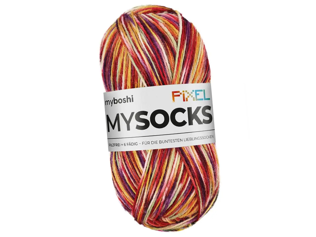Yarn Myboshi Mysocks Pixel 75% wool/25% polyamide 150g/390m nesu