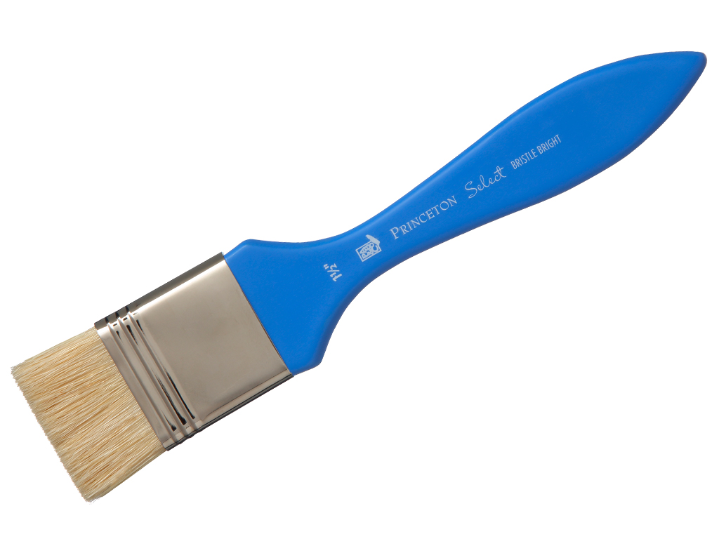 Brush Select hog bristle flat 1/2
