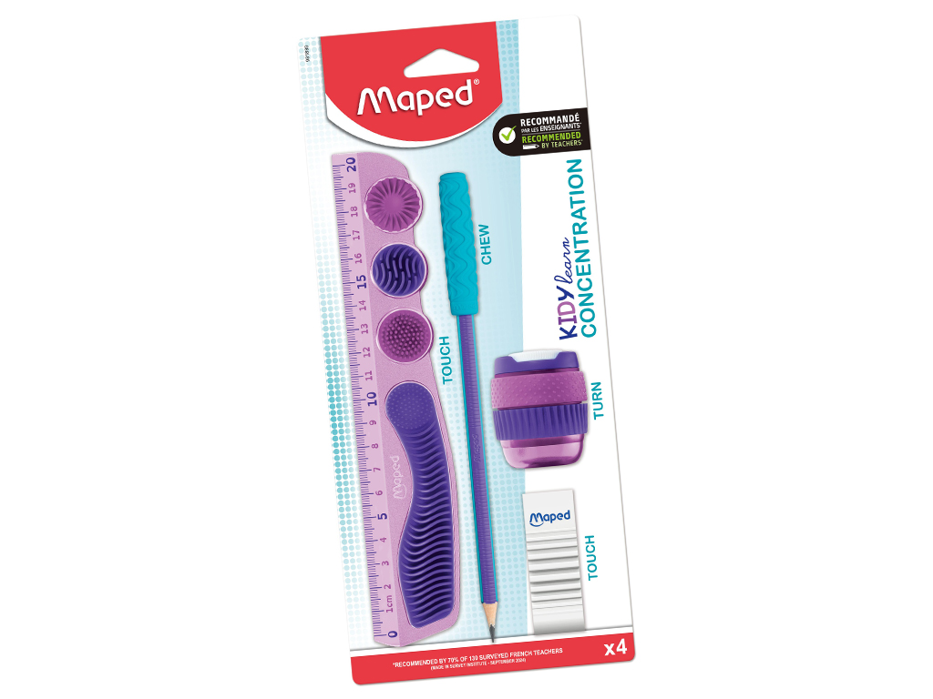 School products set Maped Kidy Learn purple on blister