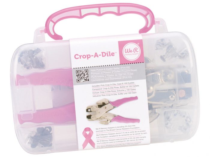 Kniedžių įmušimo įrankis Crop-a-Dile plastikinė dėžutė