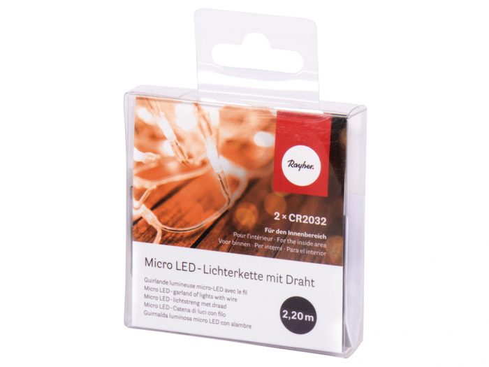 Micro garland of lights Rayher LED 20 clear wire 220cm - 1/4