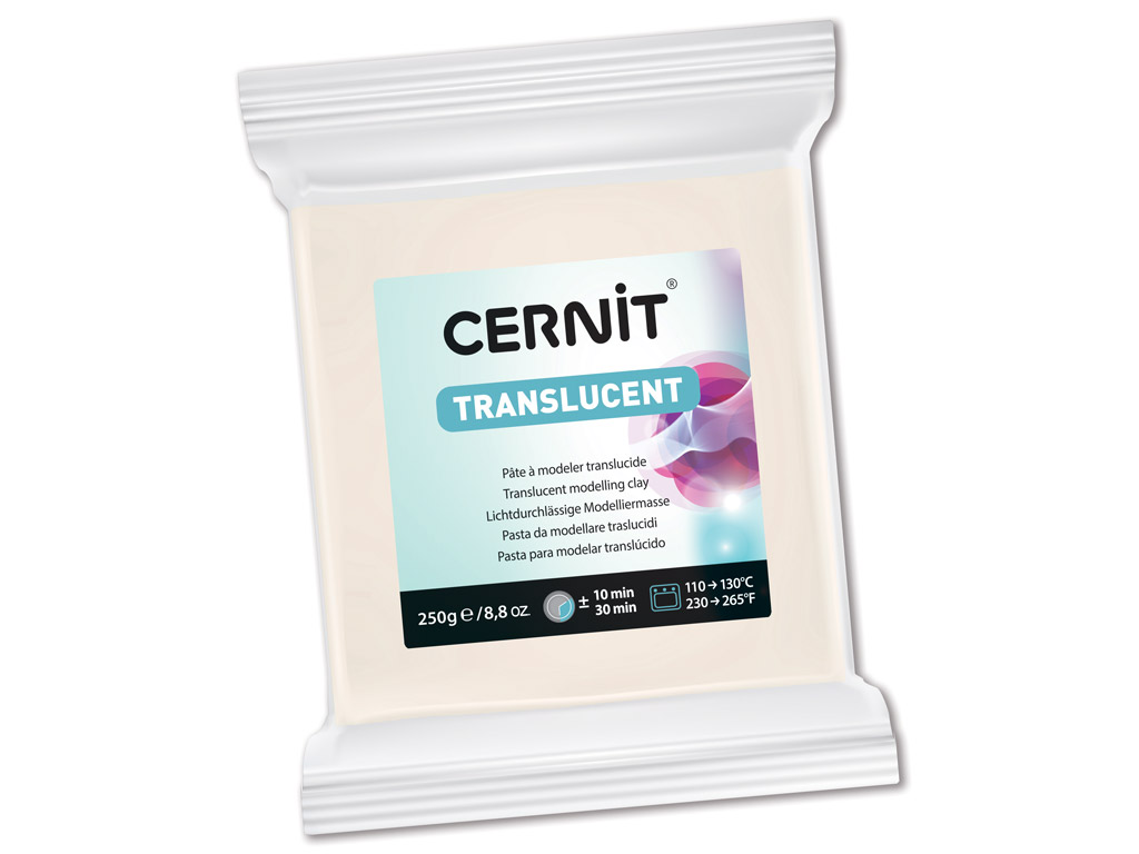 Cernit TRANSLUCENT White Polymer Clay 500g 