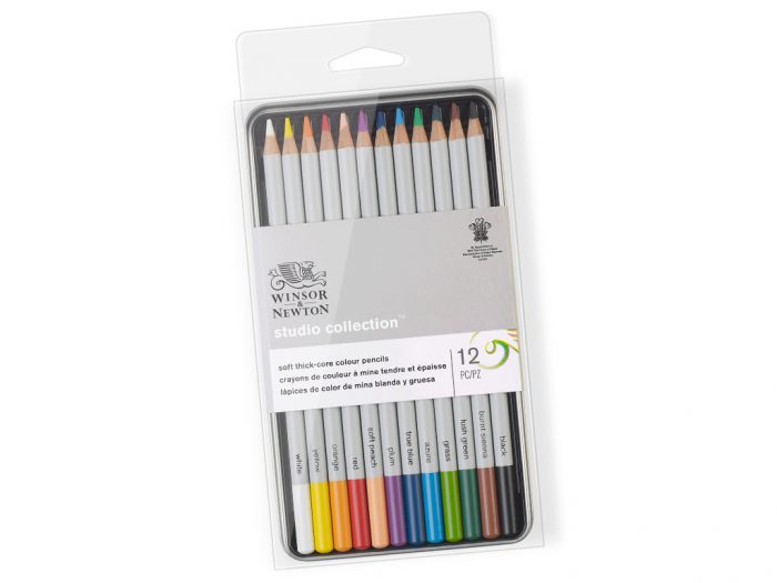 Colour pencils Winsor&Newton Studio in metal box - 1/4
