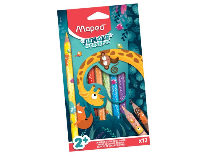 Värvipliiats puiduvaba Maped Jungle Fever Jumbo - 1/2