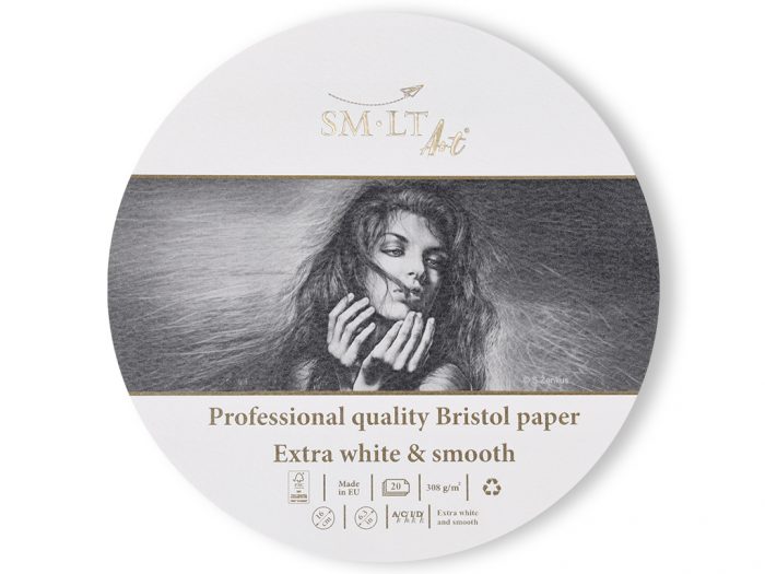 Drawing pad Smlt Art Pro Bristol round - 1/3