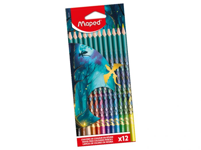 Spalvotas pieštukas be medienos Maped Dragon - 1/2