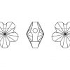 Krištolinis karoliukas Swarovski gėlė 5744 8mm - 2/2